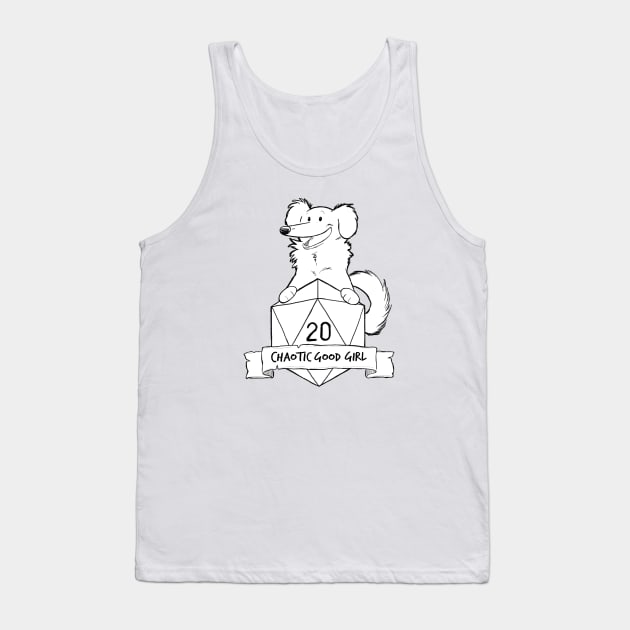 Smaller Print - Chaotic Good Girl Tank Top by DnDoggos